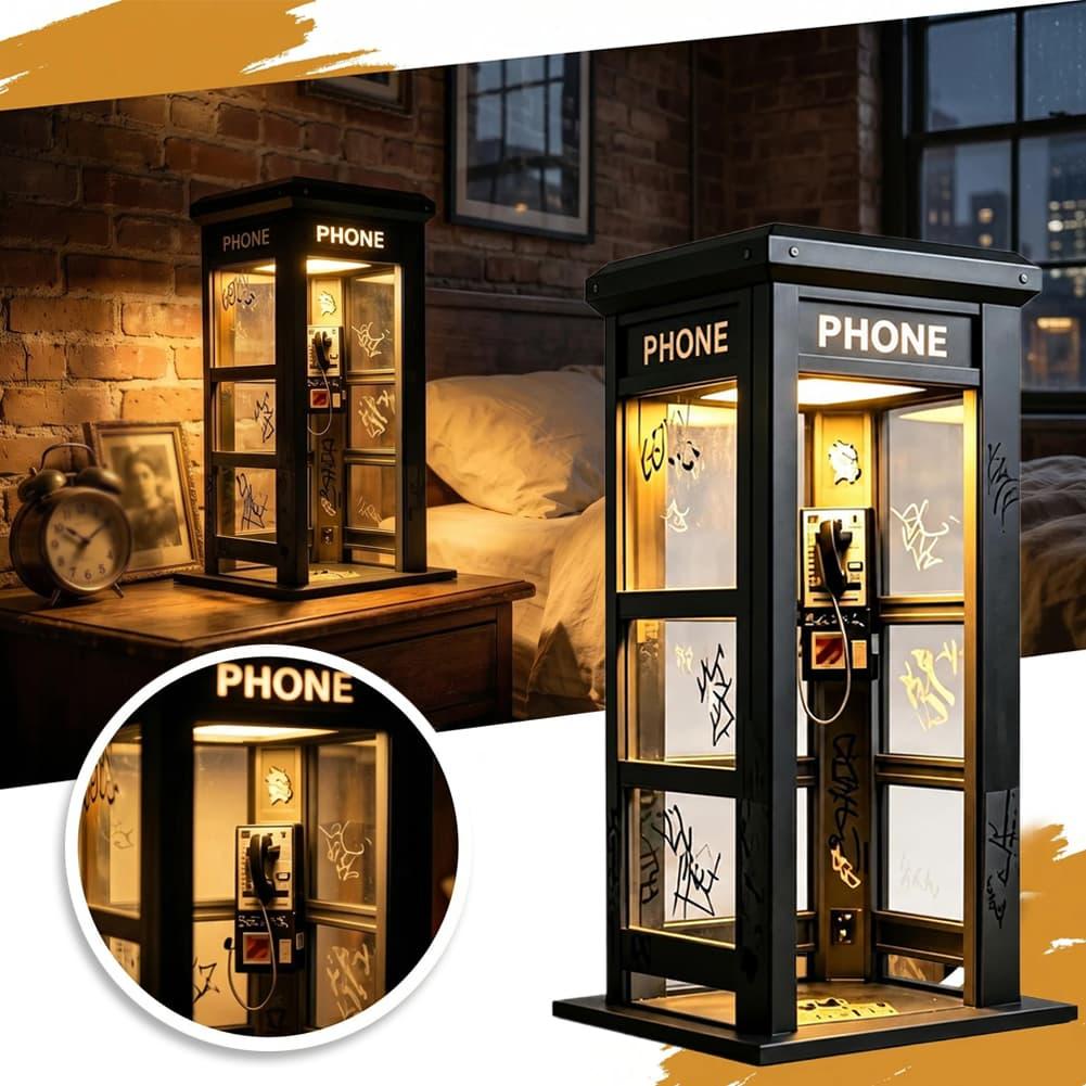 Lighting Decoration Ideas - Lampu Meja Telepon Retro Graffiti Mini