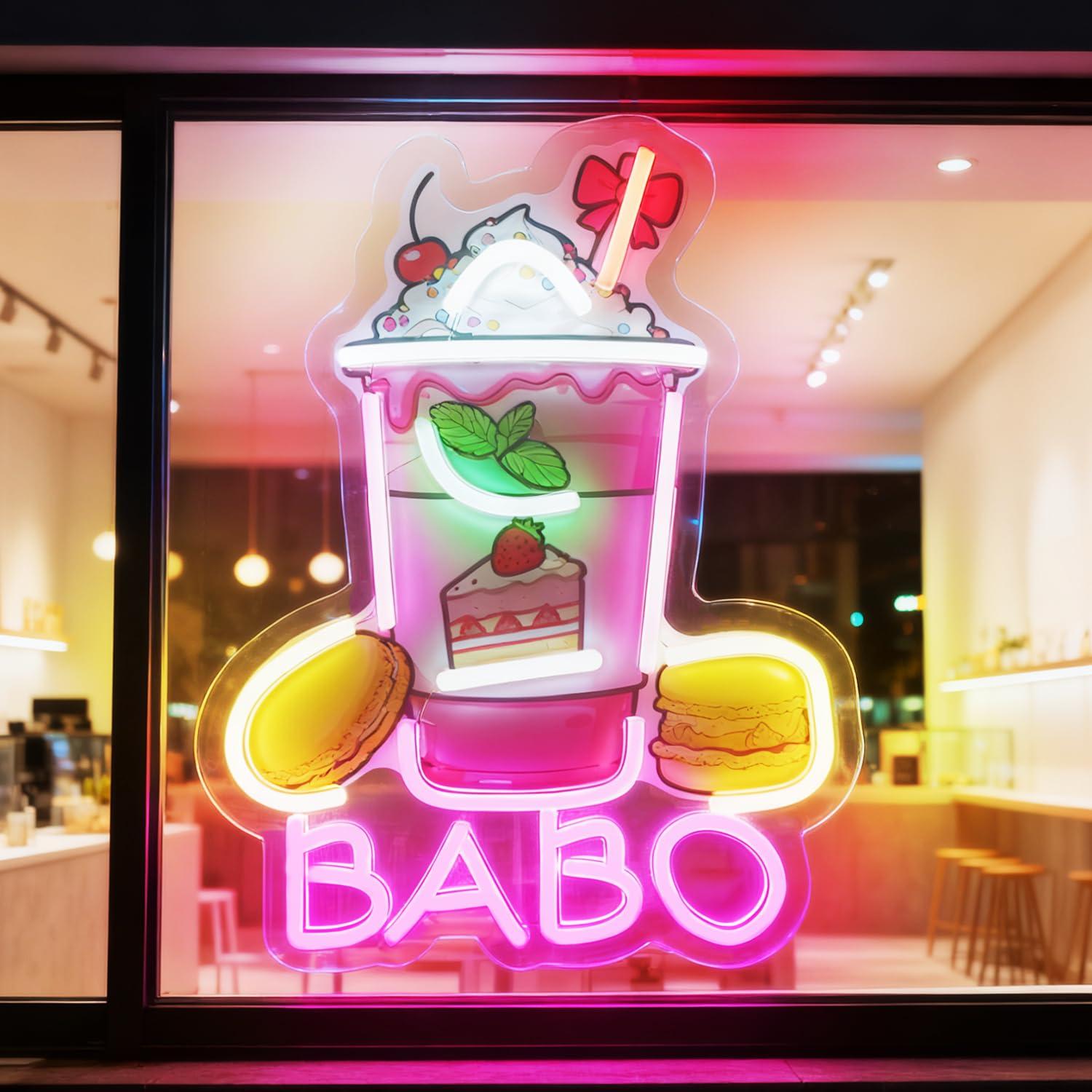 Up Lighting Decor - Lampu Neon Boba, Lampu Hias untuk