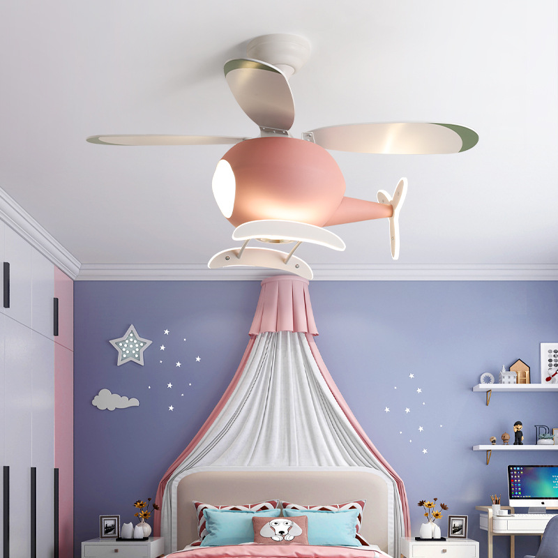 Decor Lighting Lamps - Lampu Kipas Pesawat Kartun Kreatif Modern