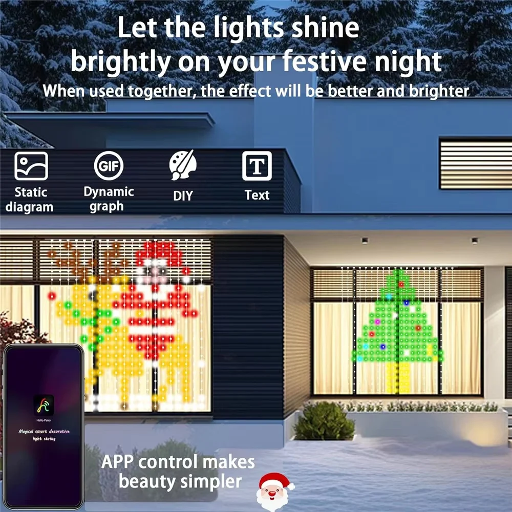 Lampu Tirai LED Cerdas RGB, Da - Lighting Christmas Decor ulasan dan harga