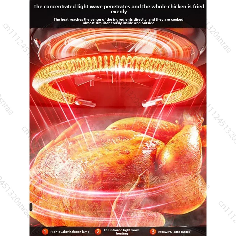 Penggorengan Udara Kaca, Pengg - Lighting Visual ulasan dan harga