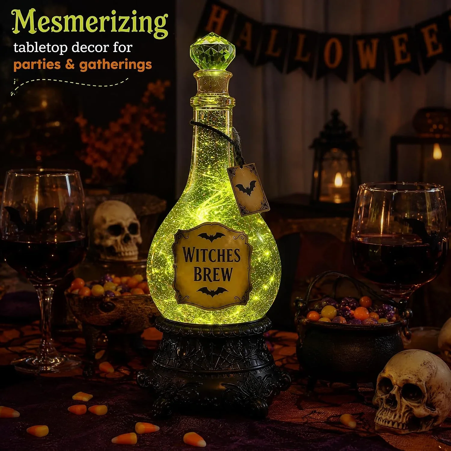 Botol Ramuan Penyihir Bercahay - Up Lighting Decor ulasan dan harga