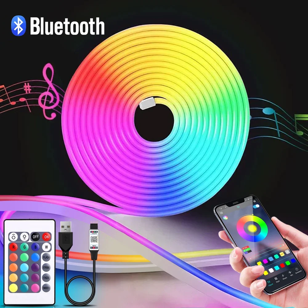 Lampu Strip LED Neon RGB 1-5m  - Lighting Decoration Ideas ulasan dan harga